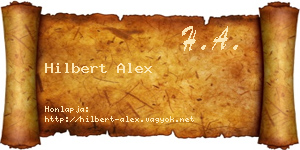 Hilbert Alex névjegykártya